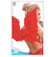 Ali Piumate Rosse 78x36cm Accessorio Halloween