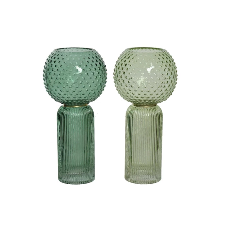 Vaso Vetro Verde 15x30cm Assortito