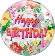 Palloncino Metalfoil Happy Birthday Tropicale 18" 46cm