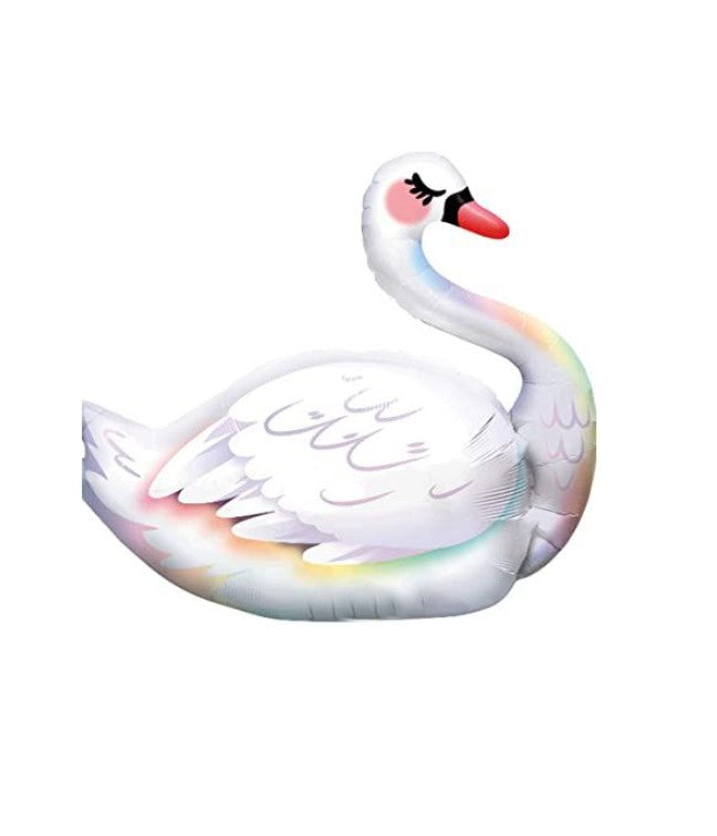 Palloncino Metalfoil Cigno Bianco 35" 89cm