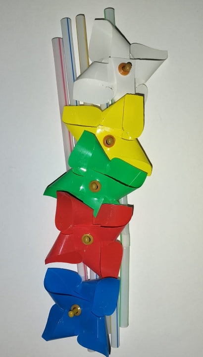 Cannucce Con Girandola Colorata 5pz