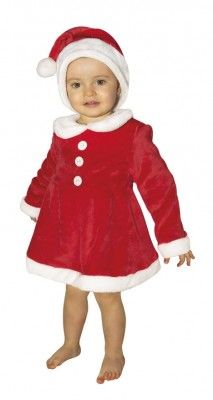Costume Natalizio Bambino 1-2 Anni Babbo Natale Con Cappello