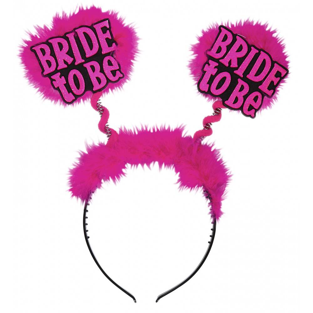 Cerchietto Con Antenne "Bride To Be" Fucsia - Addio al Nubilato