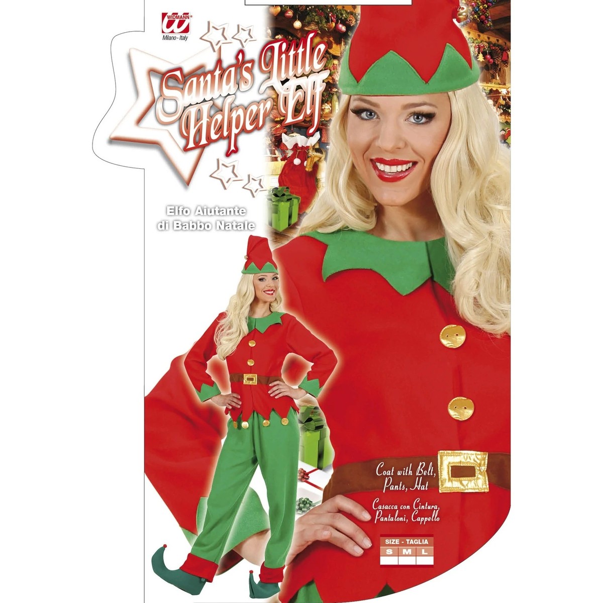 Costume Natalizio Donna Taglia M Elfo Di Babbo Natale