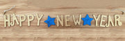 Addobbo Natale Scritta Happy New Year In Oro Glitter