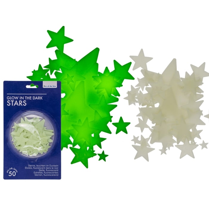 Stikers Stelle Fluorescenti Da Attaccare A Mobili E Muri 50 Pz
