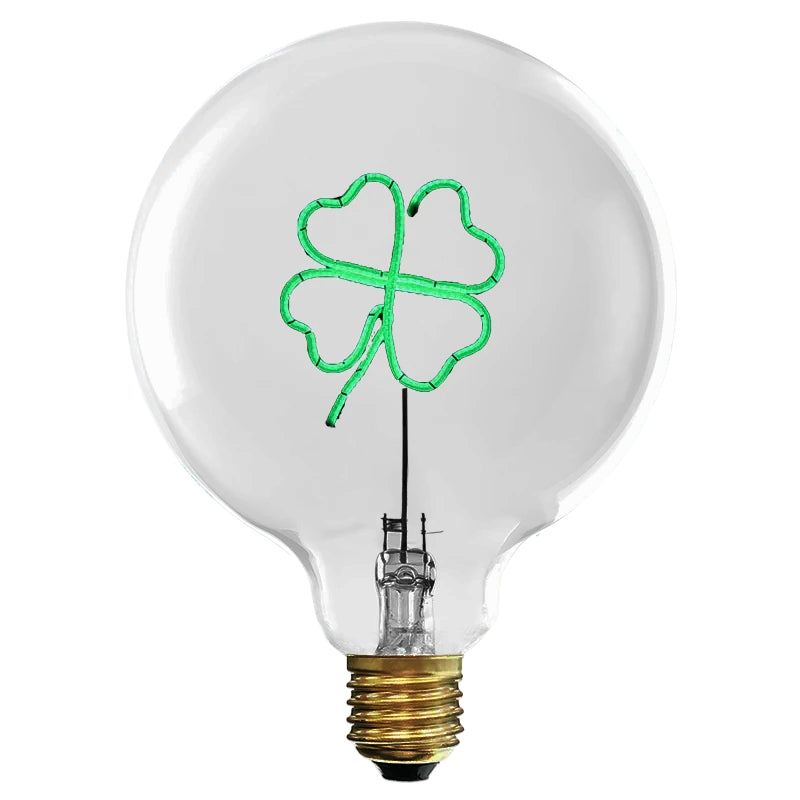 Lampada Lampadina Quadrifoglio Verde