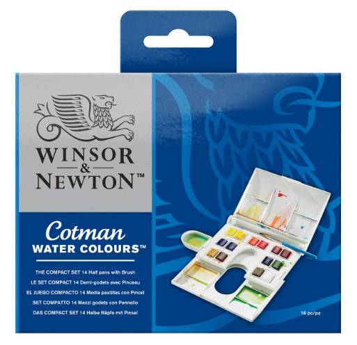 Acquerelli Winsor & Newton Cotman 14 Pz Set Compatto