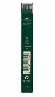 Mine Ricambio Per Matite Faber Castell 3.15mm 6B 10pz