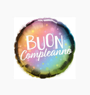 Palloncino Metalfoil Buon Compleanno Multicolor 18" 46cm
