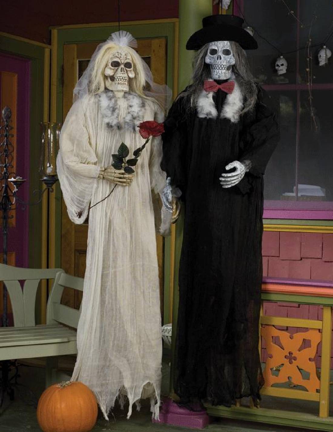 Decorazione Di Halloween Scheletri Sposi Fluttuanti 183cm