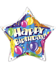 Palloncino Per Feste Stella Happy Birthday 20" 51cm Mylar