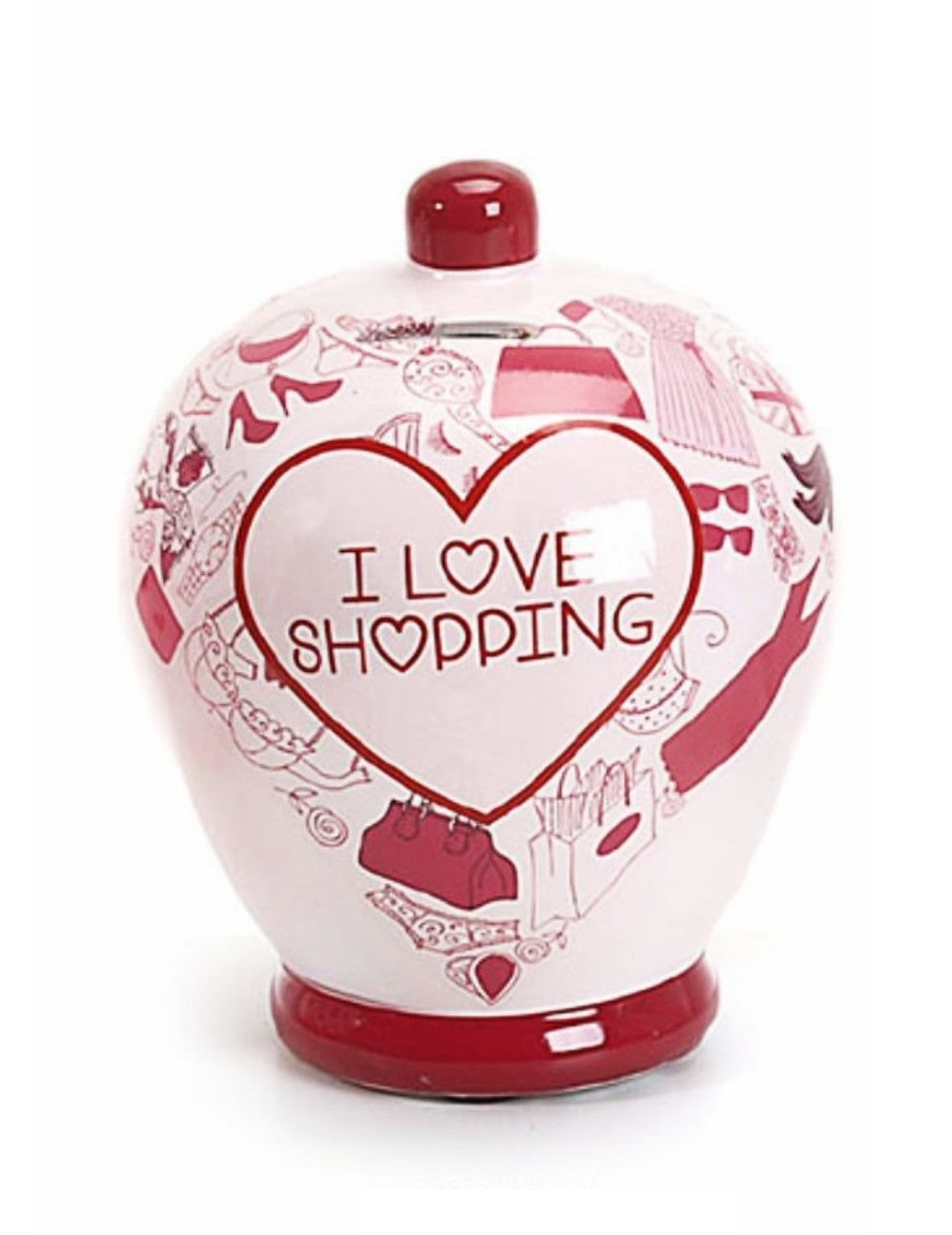Salvadanaio In Ceramica I Love Shopping