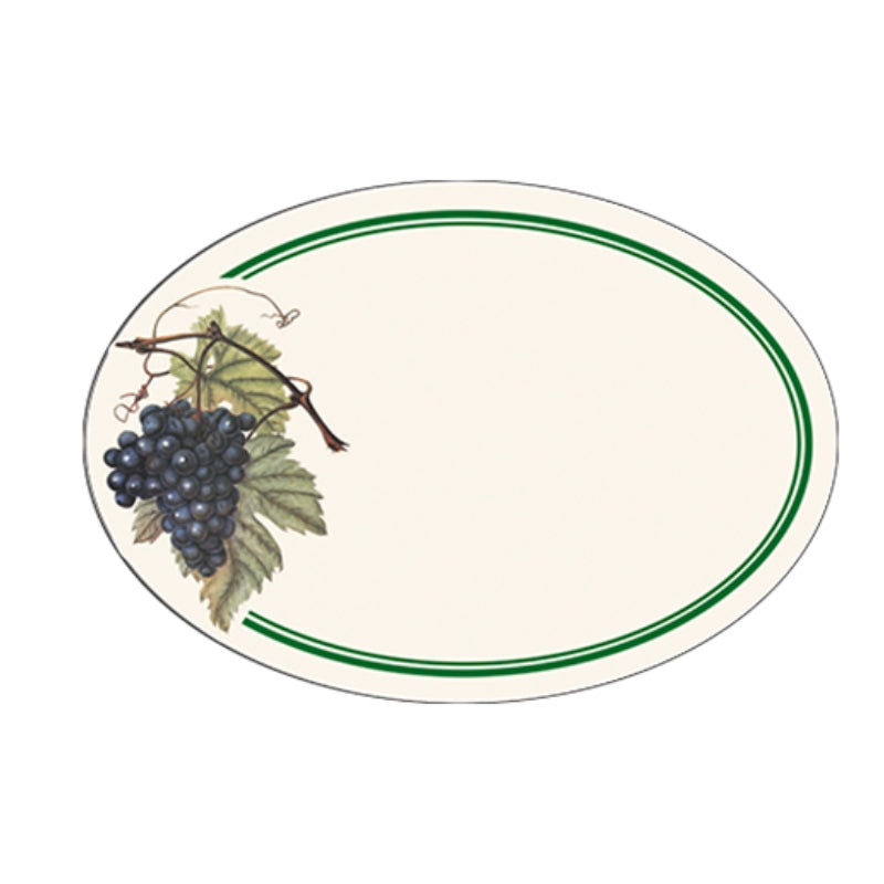 Set 6pz Etichette Adesive Per Confetture Fantasia Uva