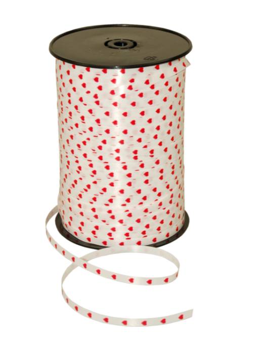 Nastro A Cuori Bianco e Rosso San Valentino 5mm 2,5mt