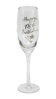 Calice Flute In Vetro Compleanno 18 Anni