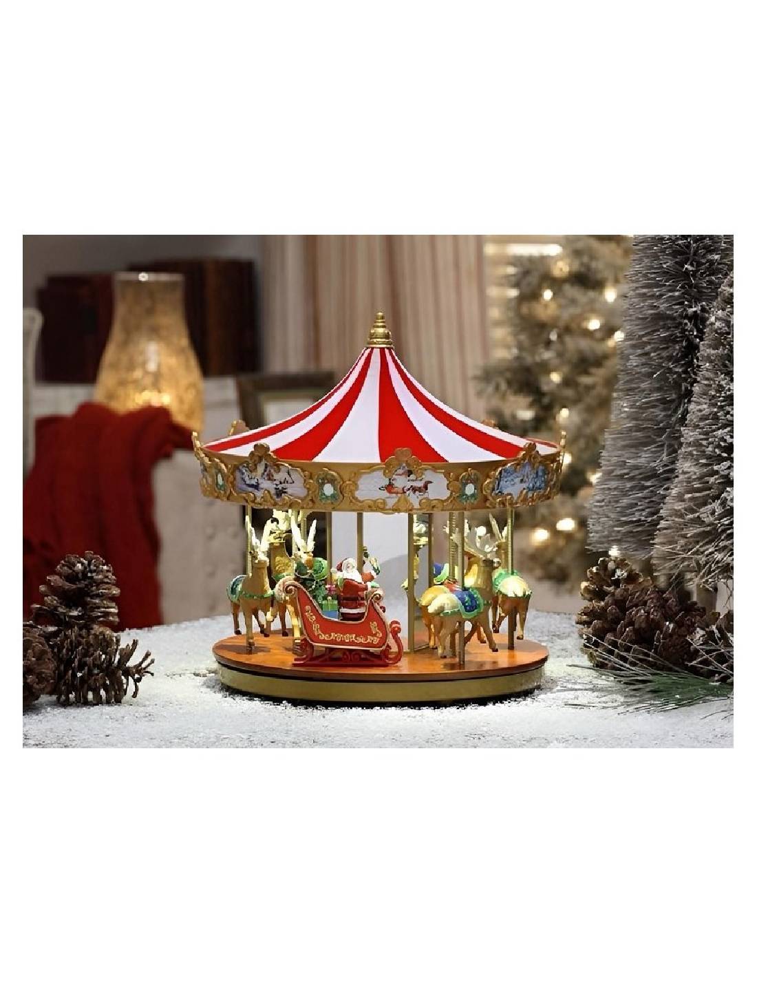 Carillon Natalizio Carosello Very Merry 30,5cm