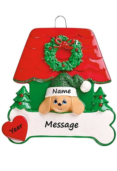 Addobbo Albero Di Natale Personalizzabile Cuccia Cane Con Osso