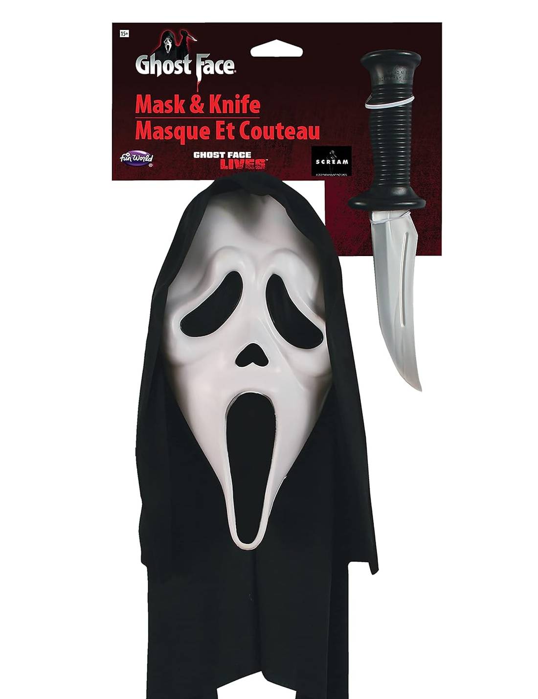 Maschera Di Halloween Scream Con Coltello
