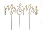 Topper Torta Nuziale In Legno "Mr & Mrs"