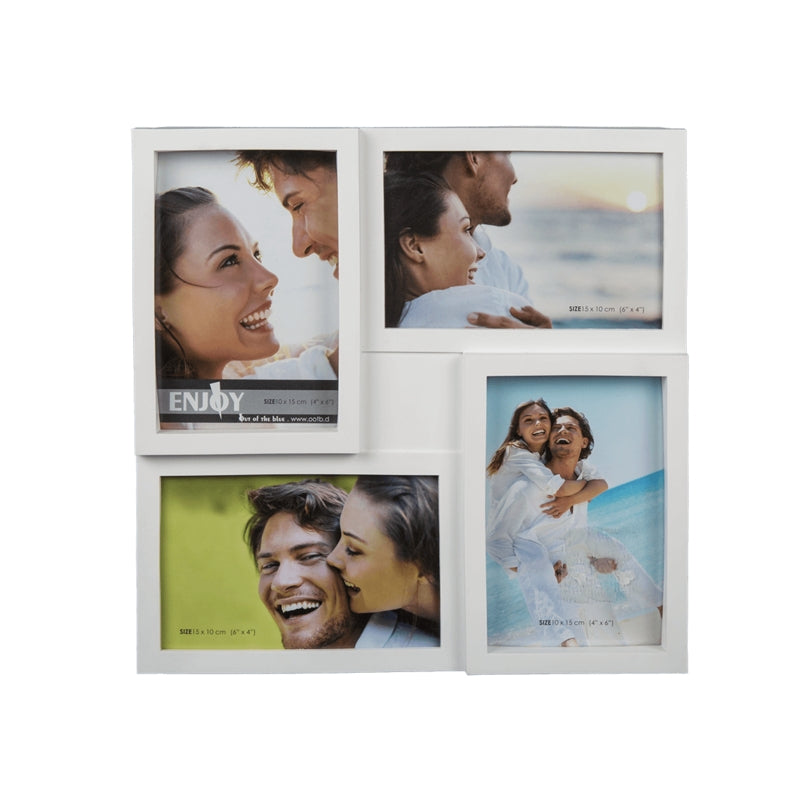 Cornice Portafoto Quadrupla Bianco
