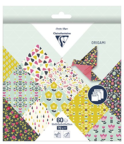 Carta Per Origami 60 Fogli 3 Misure Fantasie Floreali