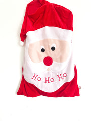 Sacco Natalizio Rosso Volto Di Babbo Natale 60x50cm