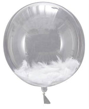 Palloncini Balloon Trasparenti Con Piume 18" 45cm
