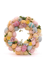 Fuoriporta Ghirlanda Di Pasqua Con Uova Colorate 30cm