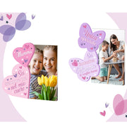 Portafoto Cuore E Farfalla Sagomato Dedica Festa Della Mamma Assortito