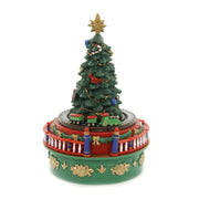 Carillon Villaggio Di Natale Albero Di Natale Con Treno 15cm