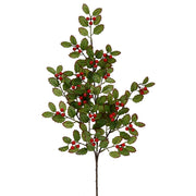 Addobbo Natale Ramo Con Bacche Rosse