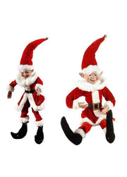 Elfo Vestito Da Babbo Natale 50cm