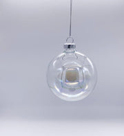 Palline Albero Di Natale In Vetro Trasparente 10cm 1Pz