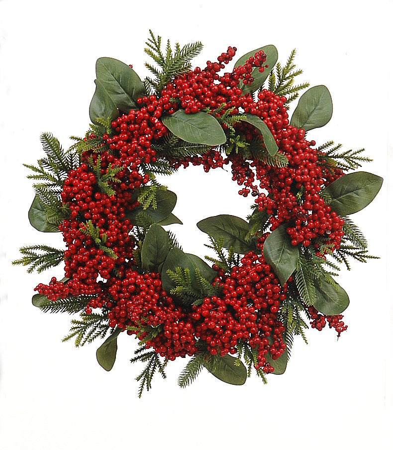 Addobbo Di Natale Ghirlanda Rossa E Verde 42cm
