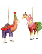 Addobbo Albero Di Natale Giraffa Circo E Dromedario Assortiti