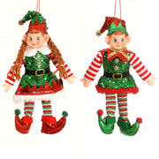 Addobbo Albero Di Natale Elfo Di Babbo Natale 25cm Assortiti