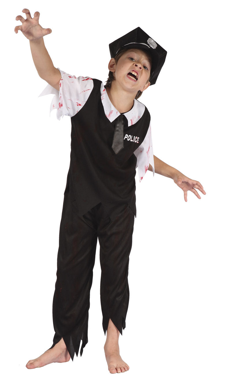 Costume Halloween Bambino Zombie Poliziotto
