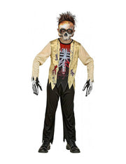 Costume Di Halloween Bambino Scheletro Zombie 4/5 Anni