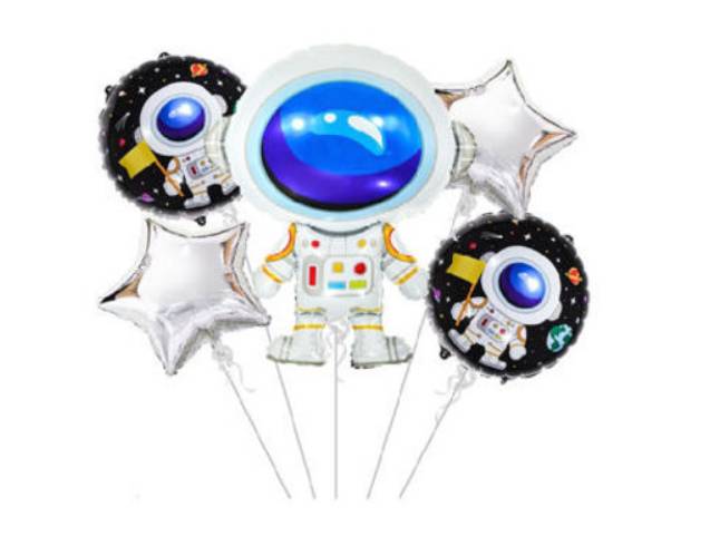 Palloncini Metalfoil Spazio 5pz 80cm