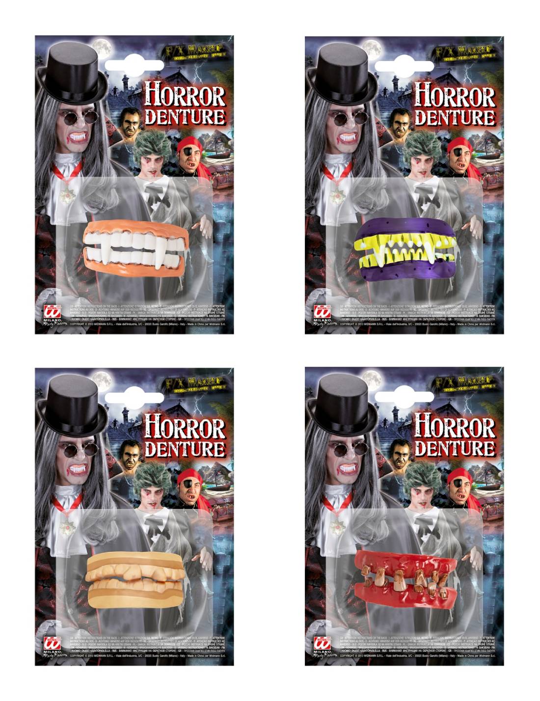 Accessorio Di Halloween Carnevale Denti Finti Prodotto Assortito