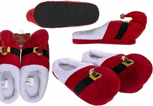 Pantofole Natalizie Peluche Taglia Unica Elfo Rosse