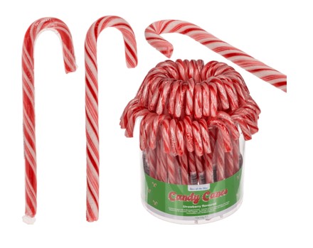 Bastoncini Di Zucchero Di Natale Rosso E Bianco Gusto Fragola