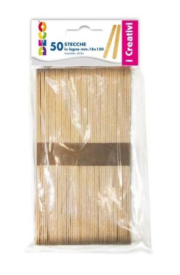 Stecche In Legno 150x18 Conf. 50pz.