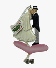 Addobbo Albero Di Natale Bacio Sposini Classici Personalizzabile