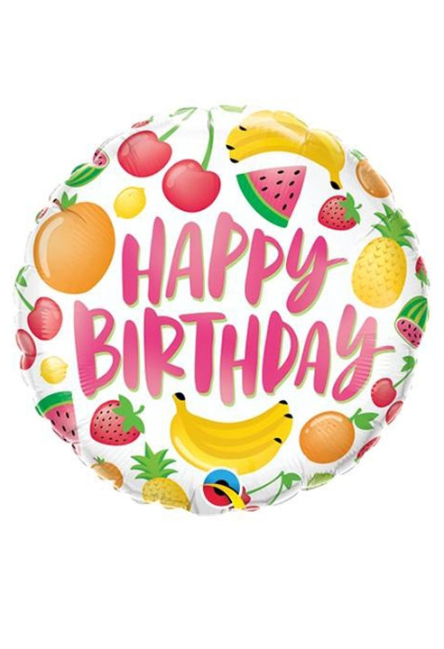 Palloncino Happy Birthday Fruits 18" 45cm