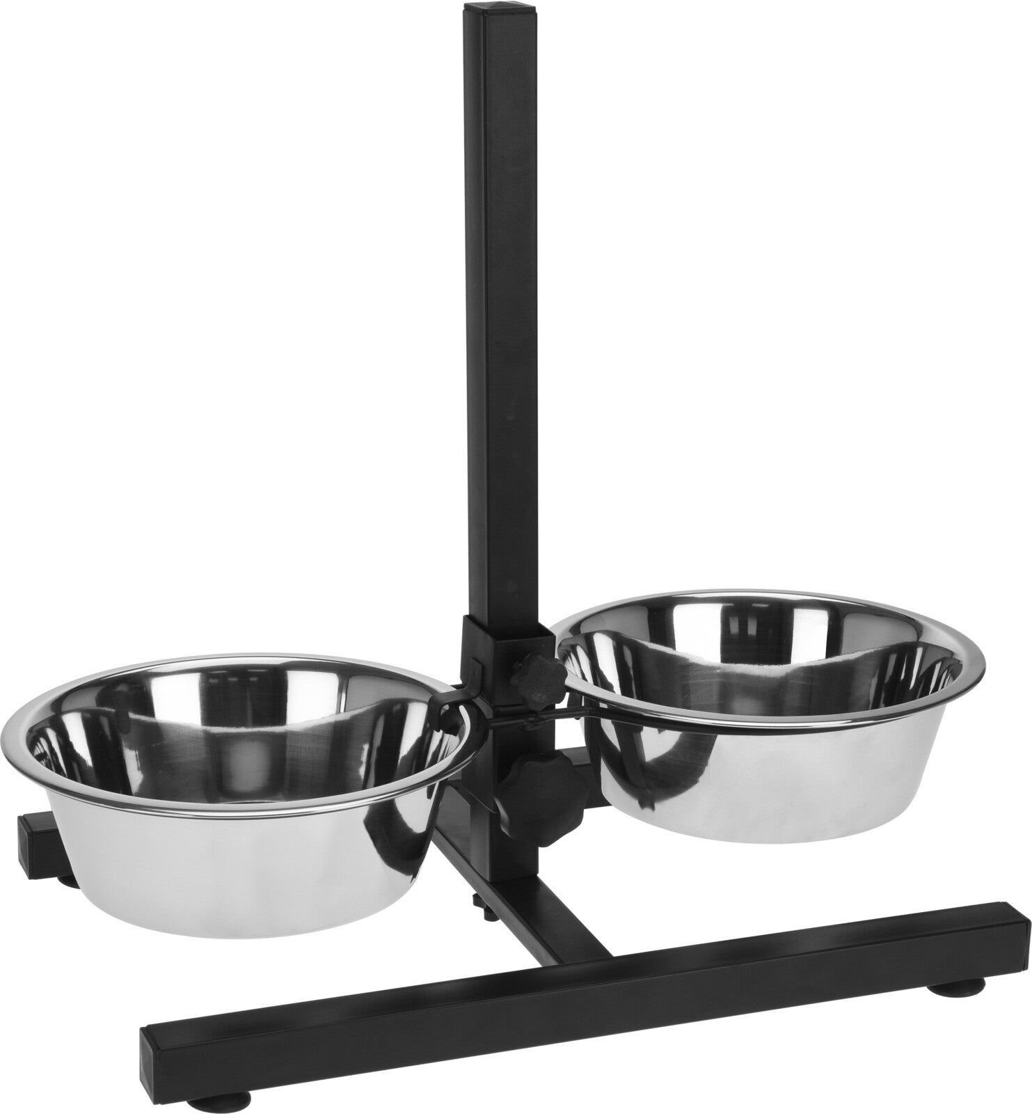 Set 2 Ciotole Cane In Acciaio Con Supporto Regolabile 1,8 Litri