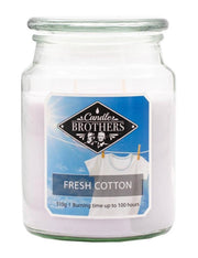 Candela Profumata In Vetro Candle Brothers 510gr - Cotone Fresco