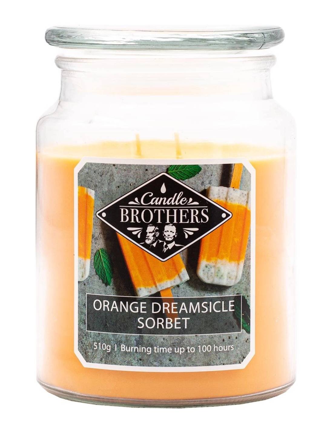 Candela Profumata In Vetro Candle Brothers 510gr - Sorbetto All'Arancia