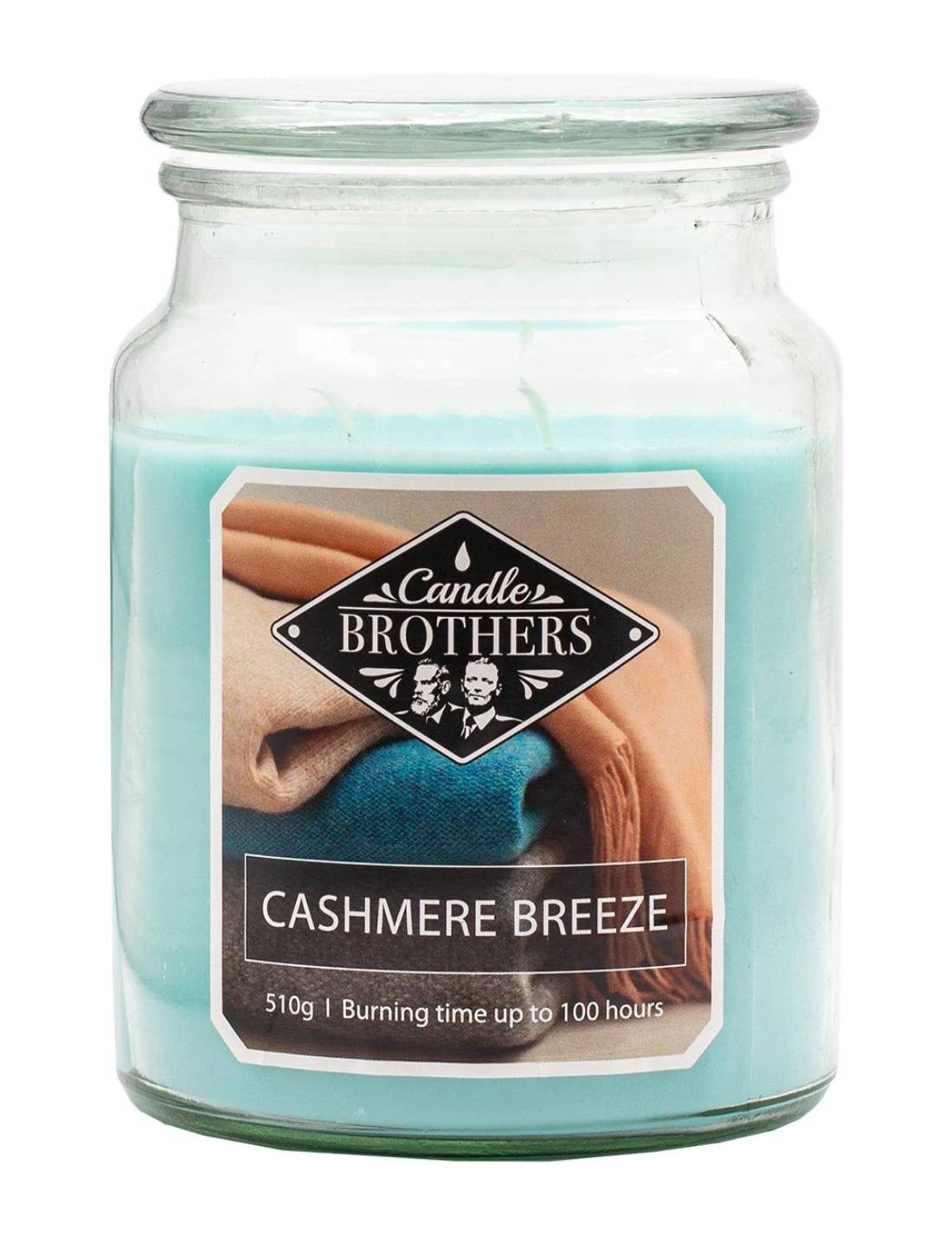 Candela Profumata In Vetro Candle Brothers 510gr - Cashmere Breeze